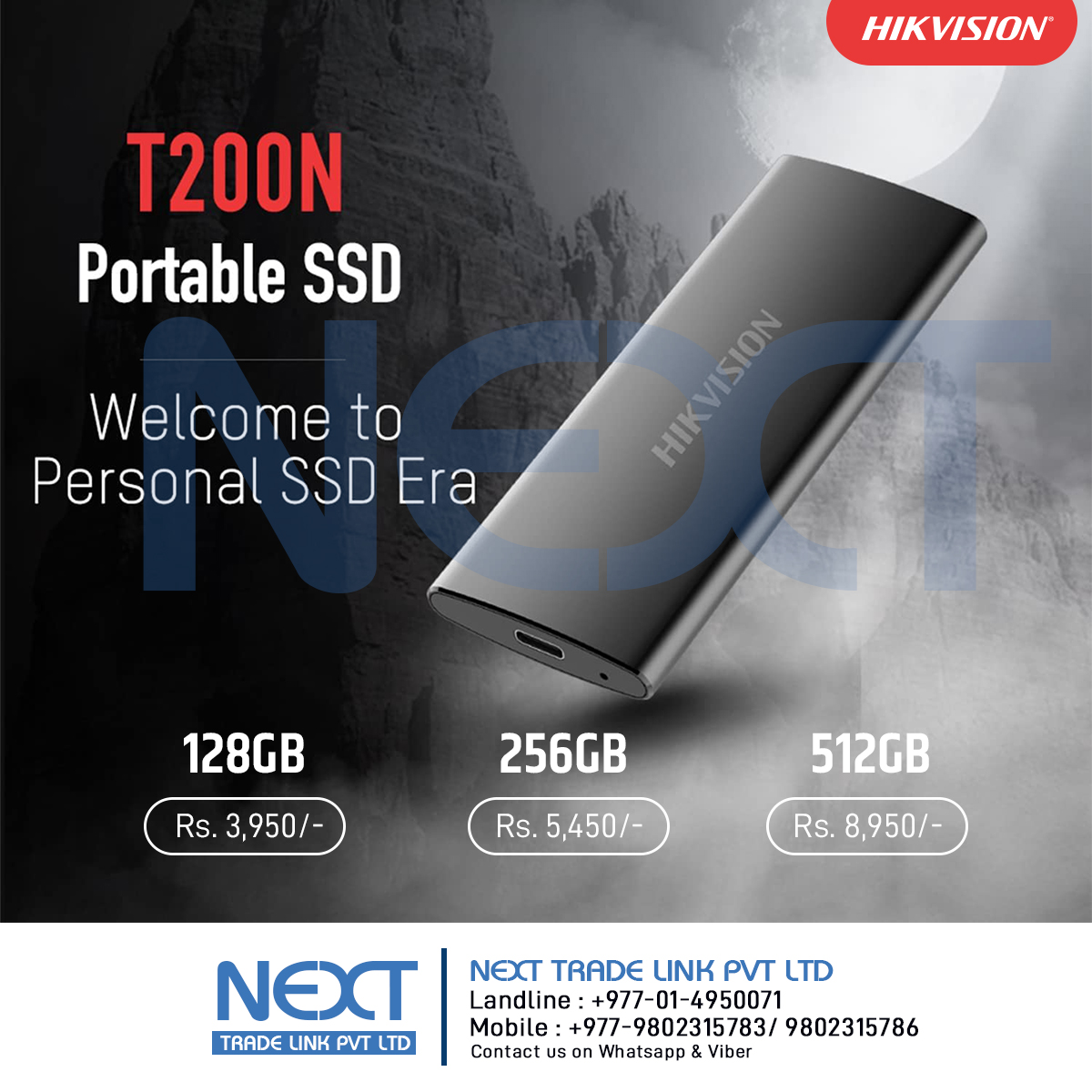 Hikvison External SSD T200 USB 3.0 Type C